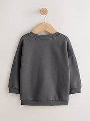 Charcoal Grey Cool Kid Printed Crew Neck Sweat Top (3mths-7yrs) - Image 2 of 4