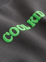 Charcoal Grey Cool Kid Printed Crew Neck Sweat Top (3mths-7yrs) - Image 3 of 4