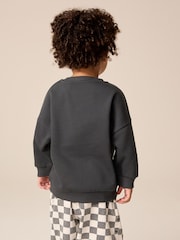 Gris anthracite Cool Kid - Sweat-shirt imprimé à col rond (3mois-7ans) - Image 7 de 7