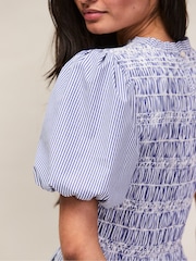 Ro&Zo Purple Cotton Shirred Bodice Dress - Image 4 of 6