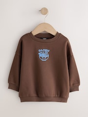 Chocolate Brown Ramen Printed Crew Neck Sweat Top (3mths-7yrs) - Image 5 of 8