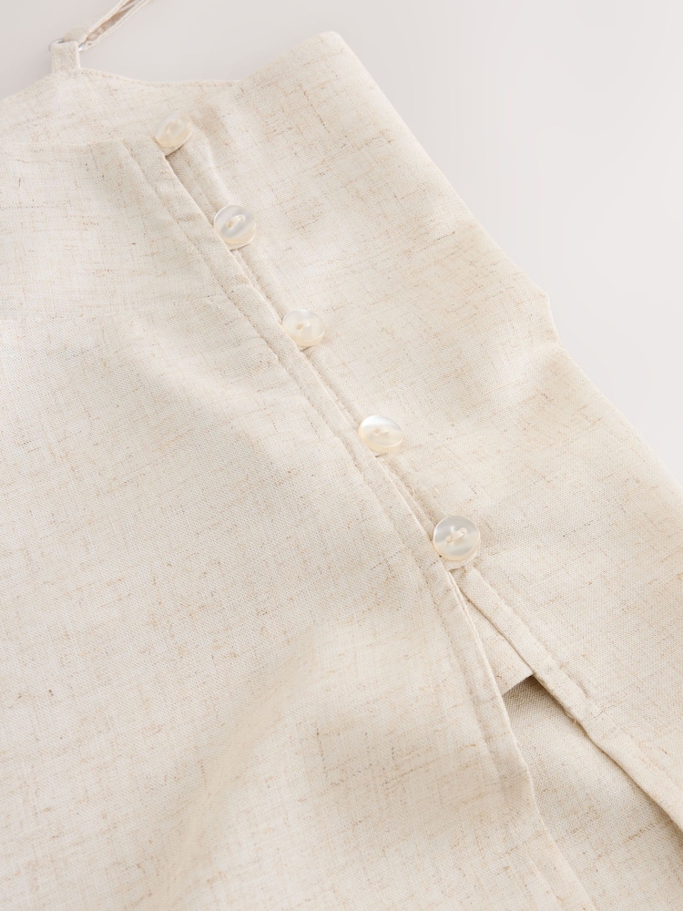 Neutral Longline Cami Top with Linen - Image 8 of 8 Neutral Longline Cami Top with Linen - Image 8 of 8