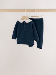 Navy Blue Bear Knitted Jumper and Leggings Baby Set (0mths-2yrs) - Image 2 of 13