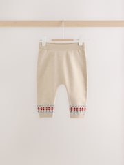 Neutral/Red Bear Ski Scene Baby Knitted Jumper and Leggings Set (0mths-2yrs) - Image 5 of 10