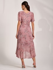 وردي - Jolie Moi Printed Chiffon Glitter Maxi Dress - Image 2 of 6