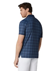 Callaway Golf Blue Chev Plaid Print Polo Shirt - Image 3 of 6
