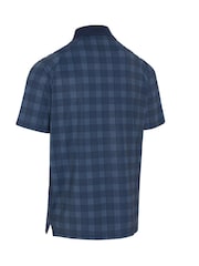 Callaway Golf Blue Chev Plaid Print Polo Shirt - Image 6 of 6