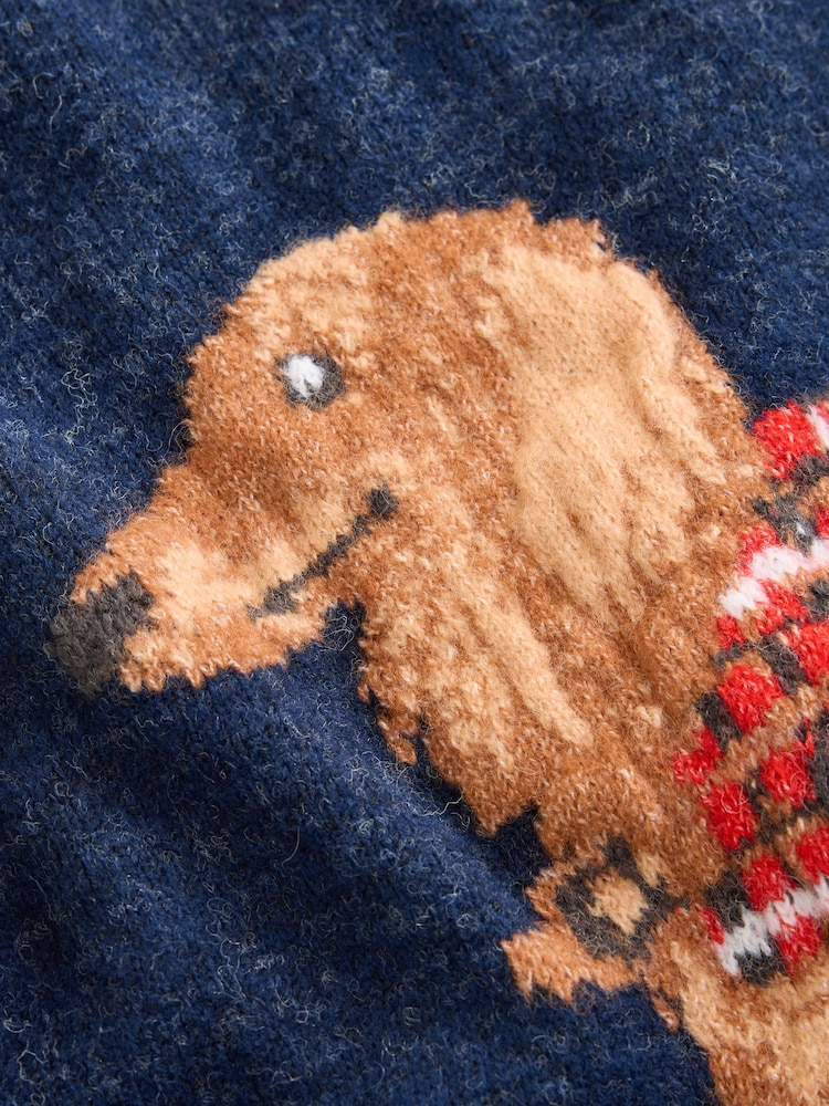 Navy Dachshund Knitted Jumper - Image 7 of 7