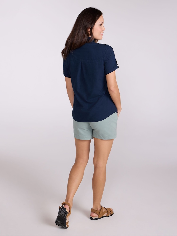 Mountain Warehouse Blue Coconut Short Sleeve Womens Shirt - Image 4 of 4 Mountain Warehouse Blue Coconut Short Sleeve Womens Shirt - Image 4 of 4