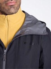 Mountain Warehouse Black Aerovent Waterproof Packable 2.5 Layer Jacket - Image 5 of 6