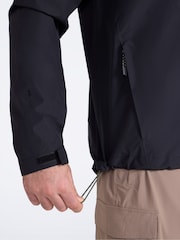 Mountain Warehouse Black Aerovent Waterproof Packable 2.5 Layer Jacket - Image 6 of 6