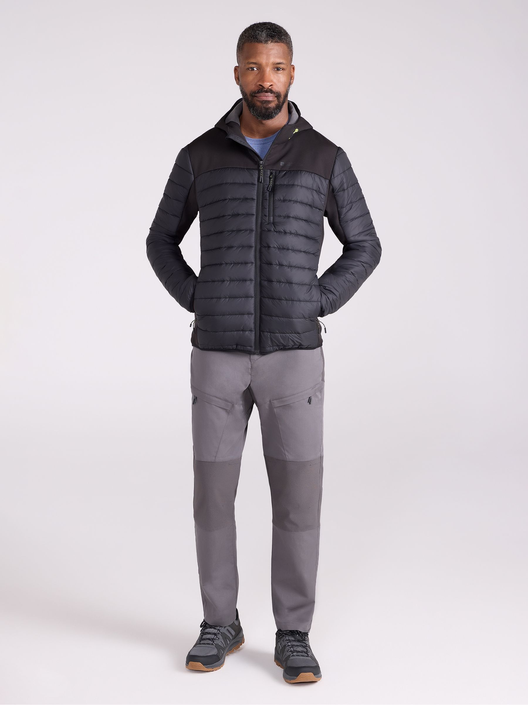Mountain warehouse ダークグレー スキーウェア Buy Mountain Warehouse Black Turbine Water-Resistant Padded