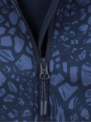 Mountain Warehouse Blue Exodus Printed Water Resistant Softshell Jacket - Image 9 of 9