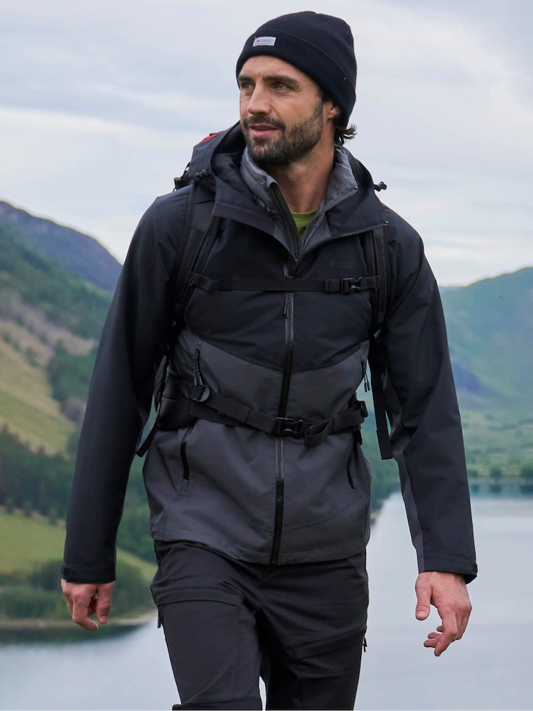 Mountain Warehouse Black Verge Extreme Waterproof Jacket - Image 1 of 7 Mountain Warehouse Black Verge Extreme Waterproof Jacket - Image 1 of 7
