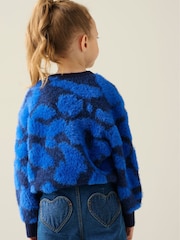 Angel & Rocket Blue Harlie Leopard Knit Jumper - Image 2 of 5
