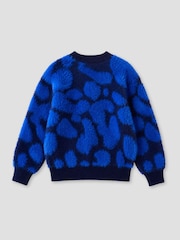 Angel & Rocket Blue Harlie Leopard Knit Jumper - Image 5 of 5