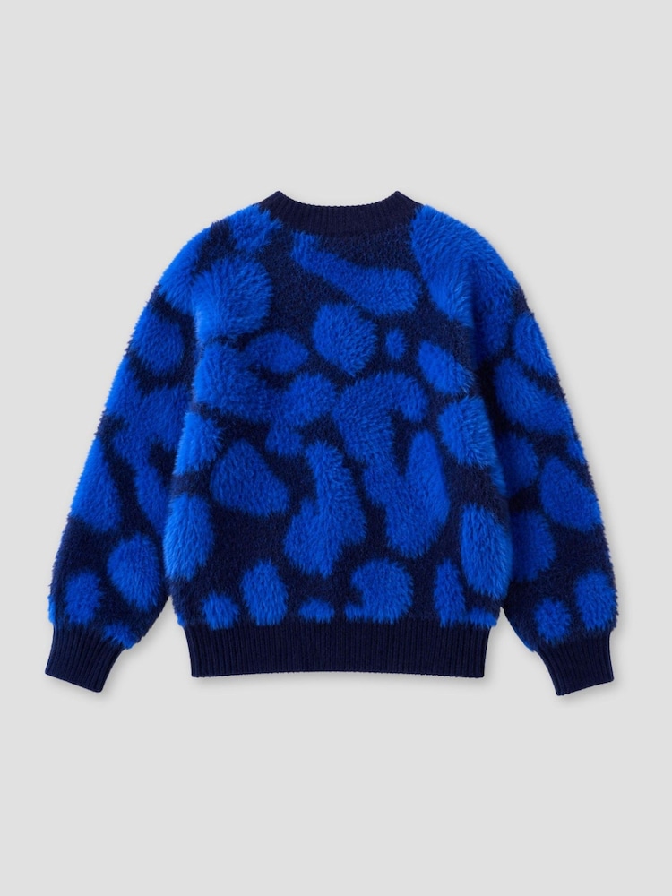 Angel & Rocket Blue Harlie Leopard Knit Jumper - Image 5 of 5 Angel & Rocket Blue Harlie Leopard Knit Jumper - Image 5 of 5