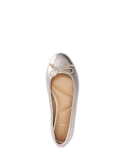 Dune London Metallic Wide Fit Hallo Ballet Pumps - Image 4 of 5