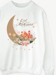 Brands In White Eid Flowers Sweat Top - Image 2 of 3