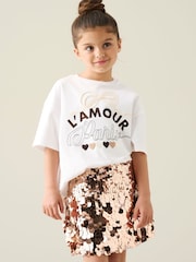 Angel & Rocket Pink Natalia Sequin A Line Mini Skirt - Image 2 of 5