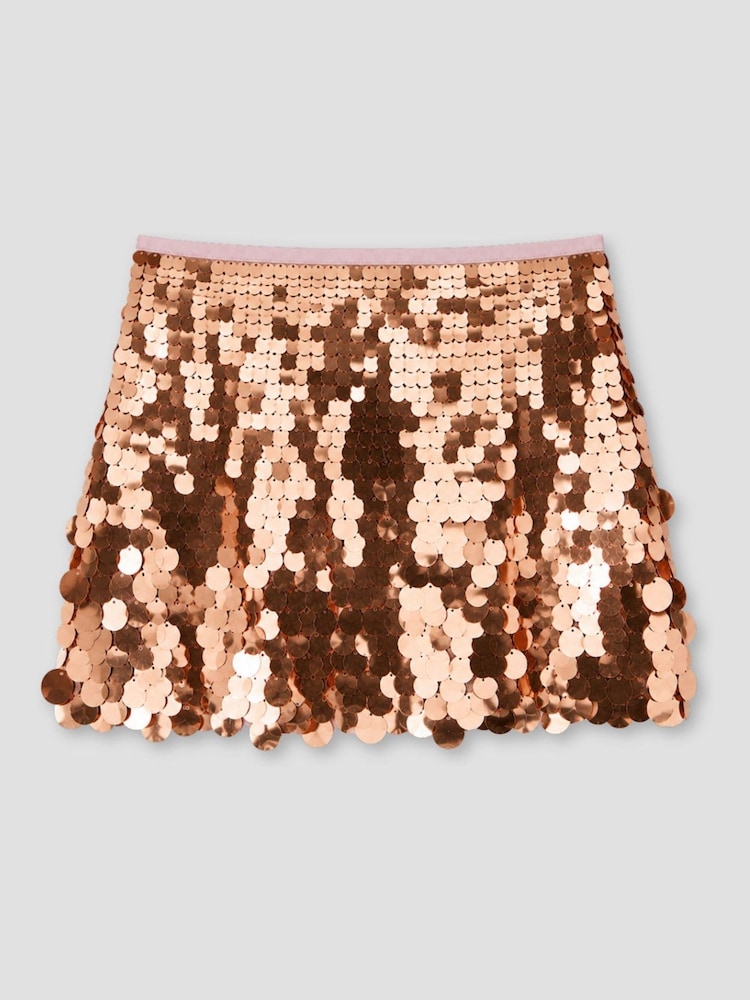 Angel & Rocket Pink Natalia Sequin A Line Mini Skirt - Image 5 of 5 Angel & Rocket Pink Natalia Sequin A Line Mini Skirt - Image 5 of 5
