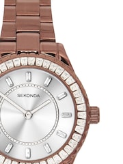 Sekonda Brown Margot 34mm Round Analogue Watch with Brown Bracelet - Image 4 of 5