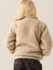 Angel & Rocket Cream Lottie Borg Fur Bomber Jacket - Image 3 of 3