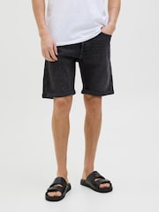 Чорний - JACK & JONES Slim Fit Denim Shorts - Image 1 of 5