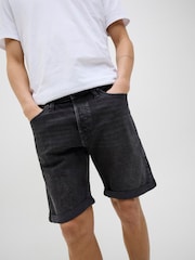 Чорний - JACK & JONES Slim Fit Denim Shorts - Image 3 of 5