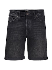 JACK & JONES Black Slim Fit Denim Shorts - Image 6 of 7