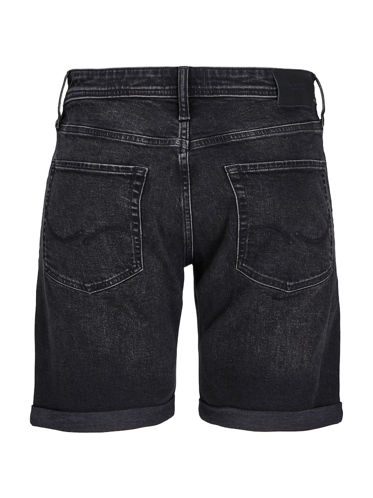 JACK & JONES Black Slim Fit Denim Shorts - Image 7 of 7 JACK & JONES Black Slim Fit Denim Shorts - Image 7 of 7