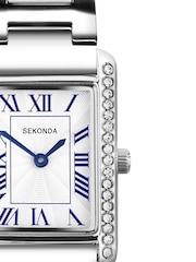 Sekonda Silver Colette 22mm Rectangular Analogue Watch with Silver Bracelet - Image 4 of 5