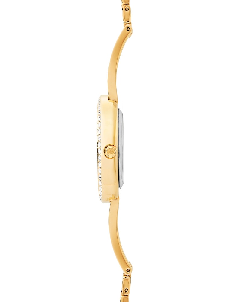 Sekonda Gold Bellamy 23mm Oval Analogue Watch with Gold Semi-Bangle Gift Set - Image 2 of 5 Sekonda Gold Bellamy 23mm Oval Analogue Watch with Gold Semi-Bangle Gift Set - Image 2 of 5