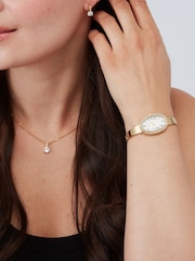 Sekonda Gold Bellamy 23mm Oval Analogue Watch with Gold Semi-Bangle Gift Set - Image 5 of 5