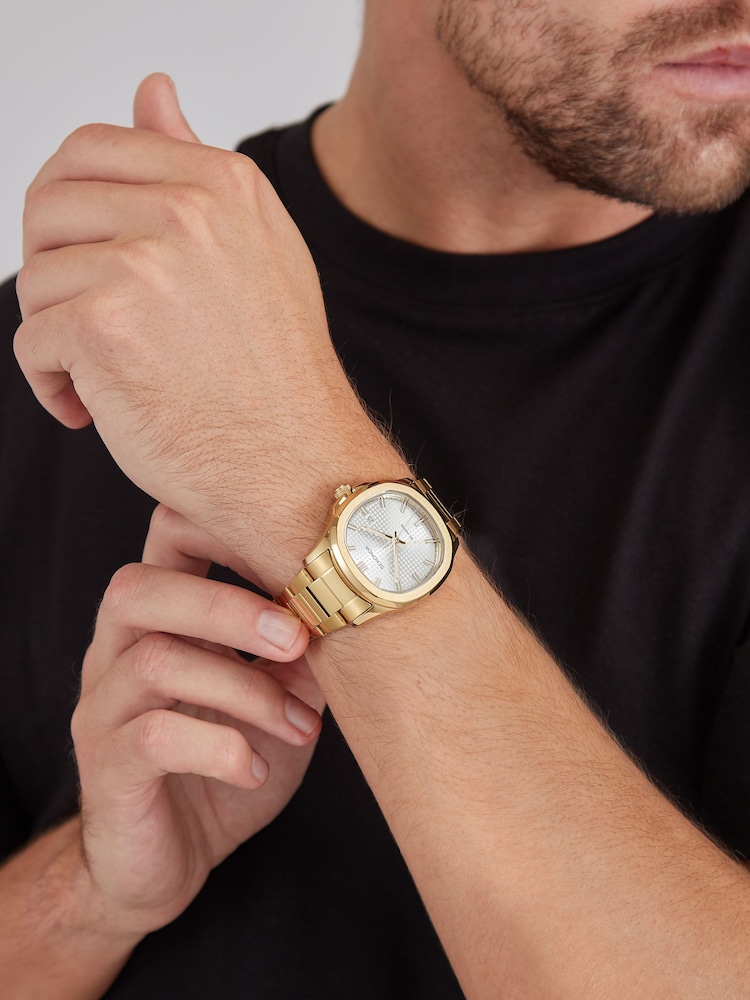 Sekonda Gold Tone Octaire 40mm TV Analogue Watch With Bracelet - Image 5 of 5