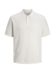 Білий - JACK & JONES Knitted Textured Polo Shirt - Image 6 of 6