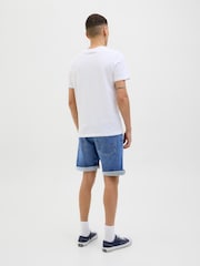 Синій - JACK & JONES Slim Fit Denim Shorts - Image 3 of 5
