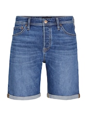 JACK & JONES Blue Slim Fit Denim Shorts - Image 6 of 7