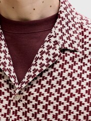 JACK & JONES Purple Relaxed Crotchet Shirt - Image 4 of 5