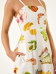 Roman Petite Fruit Print Strappy Midi Dress - Imagen 5 de 5