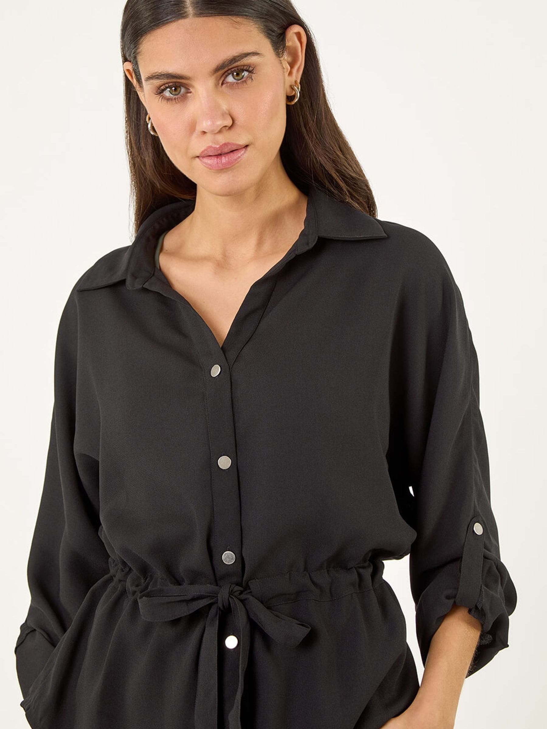 Buy Roman Black Safari Tie Front Shirt from Next Romania