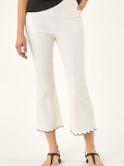 Off White - Roman Trim Flared Crop Trousers - Imagen 3 de 5