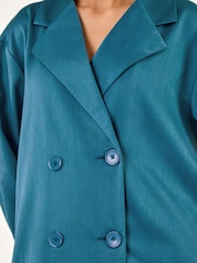 Azul - Roman Relaxed Textured Blazer - Imagen 6 de 6