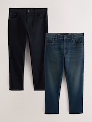 Green Tint & Black Slim Fit Essential Stretch Jeans 2 Pack - Image 1 of 13