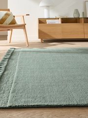 La Redoute Intérieurs Celadon Osni Rug in Wool and Cotton - Image 1 of 5