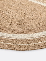 La Redoute Intérieurs Natural White Aftas Oval Jute Rug - Image 3 of 4