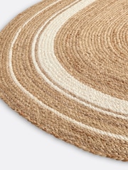 La Redoute Intérieurs Natural White Aftas Oval Jute Rug - Image 4 of 4
