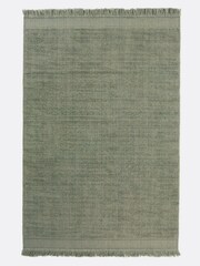 La Redoute Intérieurs Khaki Osni Rug in Wool and Cotton - Image 2 of 5