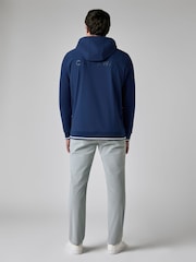 Callaway Apparel Blue Mixed Media Hooded 1/4 Zip Jackets - Image 2 of 6