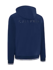 Callaway Apparel Blue Mixed Media Hooded 1/4 Zip Jackets - Image 6 of 6